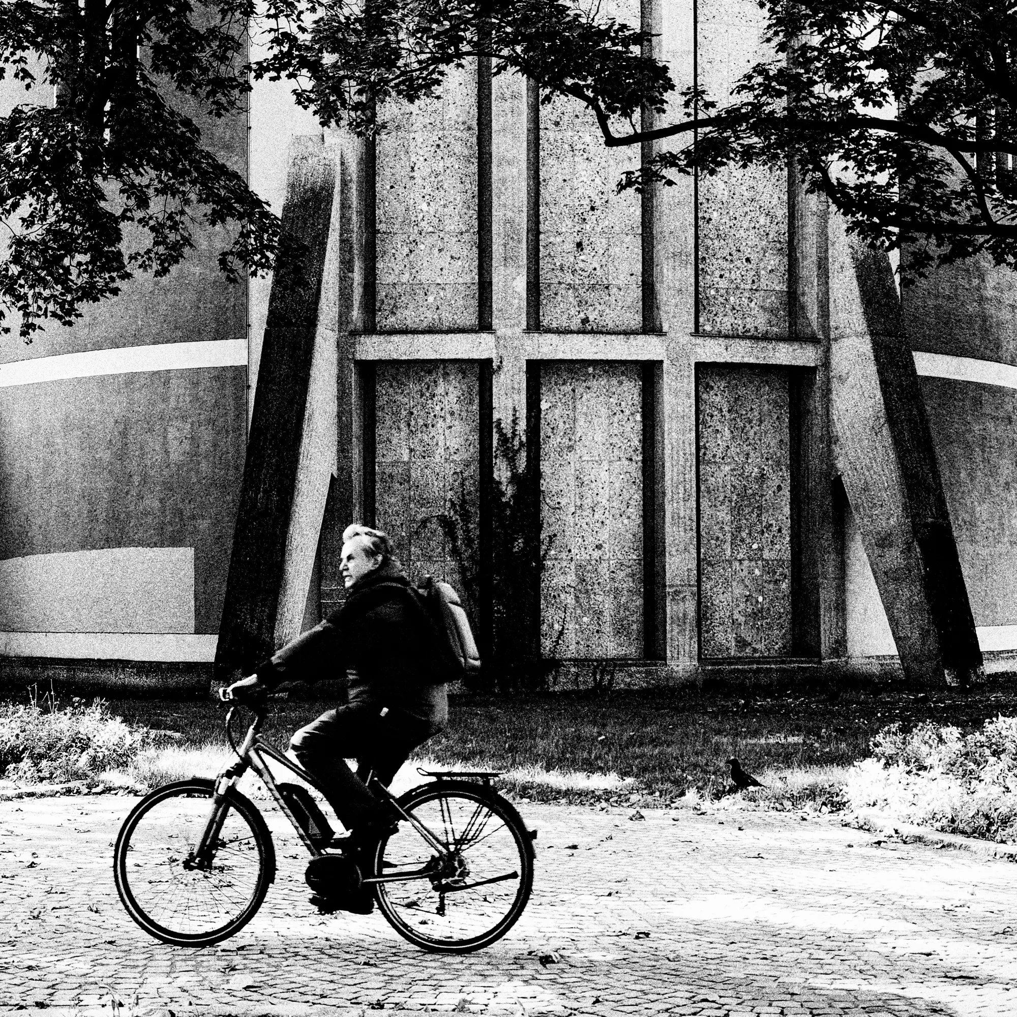 Hardcoded Infrastructure - Brutalist concrete architecture acting as a city motherboard